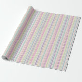 Papier Cadeau fond à rayures arc-en-ciel (Déroulé)