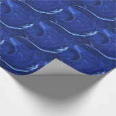 Papier Cadeau Fond bleu cobalt Texturé Fait main (Coin)