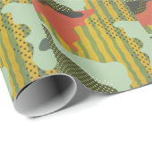 Papier Cadeau Fond Créatif de Vagues Géométriques Abstraites (Coin rond)