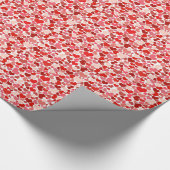 Papier Cadeau Fond de cœurs rouges (Coin)