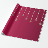 Papier Cadeau Fond de Diwali avec Diya Suspendu de Luxe (Déroulé)