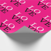 Papier Cadeau Fond de mariage d'amour de rose (Coin)