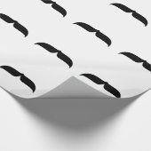 Papier Cadeau Fond de moustache noire (Coin)