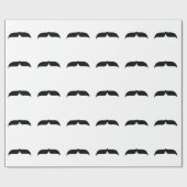 Papier Cadeau Fond de moustache noire (Plat)