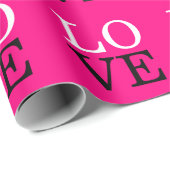 Papier Cadeau Fond de rose amour mariage (Coin rond)