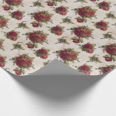 Papier Cadeau Fond d'écran Antique Red Rose (Coin)