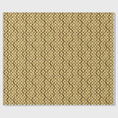 Papier Cadeau Fond d'écran Art Déco Motif, Brown et or (Plat)