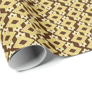 Papier Cadeau Fond d'écran Art Déco Motif, Brown et or