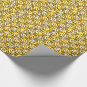 Papier Cadeau Fond d'écran Art Déco Motif, Or moutarde (Coin)