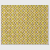 Papier Cadeau Fond d'écran Art Déco Motif, Or moutarde (Plat)