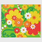 Papier Cadeau Fond d'écran Funky Flower Power (Plat)
