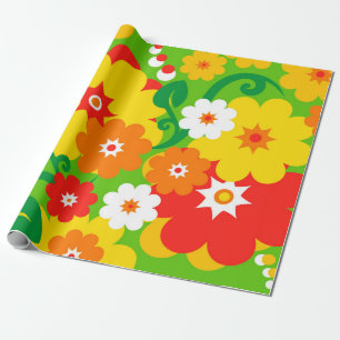 Papier Cadeau Fond d'écran Funky Flower Power