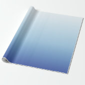 Papier Cadeau Fond dégradé bleu minimal (Déroulé)