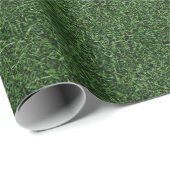 Papier Cadeau Fond d'herbe verte (Coin rond)