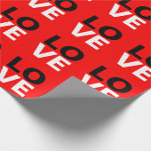 Papier Cadeau Fond rouge unique pour l'amour romantique (Coin)