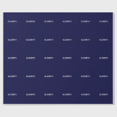 Papier Cadeau Fond uni DIY BG, monogramme du nom - Bleu marine (Plat)