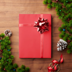 Papier Cadeau Fond uni rouge solide