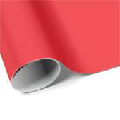 Papier Cadeau Fond uni rouge solide (Coin rond)