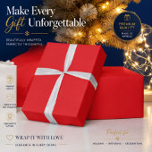 Papier Cadeau Fond uni rouge solide