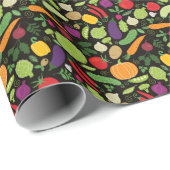 Papier Cadeau Food on a black background (Coin rond)