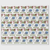 Papier Cadeau Football américain 2e anniversaire (Plat)