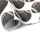 Papier Cadeau Football américain Motif moderne sans faille (Coin rond)