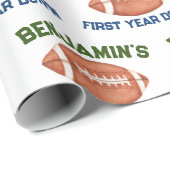 Papier Cadeau Football Anniversaire garçon (Coin rond)