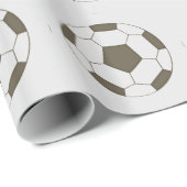 Papier Cadeau Football Ball Pop Art (Coin rond)