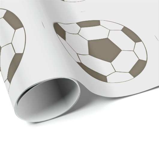 Papier Cadeau Football Ball Pop Art (Coin rond)