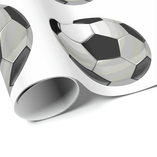 Papier Cadeau Football Ball Pop Art (Coin rond)