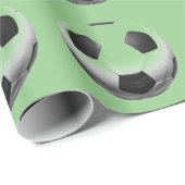 Papier Cadeau Football Ball Pop Art (Coin rond)