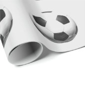 Papier Cadeau Football Ball Pop Art (Coin rond)