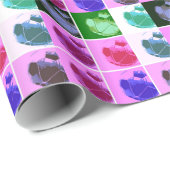 Papier Cadeau Football Ball Pop Art (Coin rond)