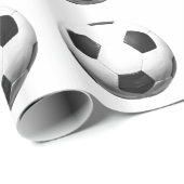 Papier Cadeau Football Ball Pop Art (Coin rond)