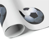 Papier Cadeau Football Ball Pop Art (Coin rond)