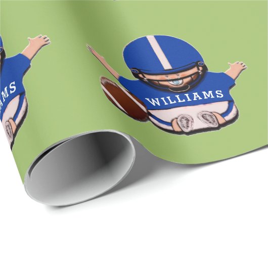 Papier Cadeau Football de bébé (Coin rond)