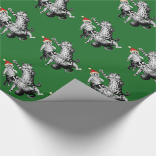 Papier Cadeau Football de Noël Jouer aux chats