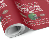 Papier Cadeau Football Double trempage laide doux de Noël (Coin rond)