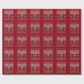 Papier Cadeau Football Double trempage laide doux de Noël (Plat)