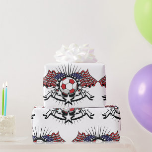 Papier Cadeau Football drapeau américain patriotique