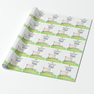 Papier Cadeau Football “Faisons une partie endiablée” Anniversai