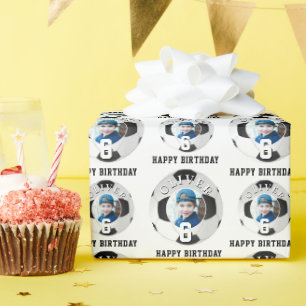 Papier Cadeau Football Football Ball Kids Joyeux Anniversaire Ph