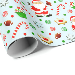 Papier Cadeau Football Noël