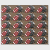 Papier Cadeau Football personnalisé (Plat)