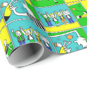 Papier Cadeau Footballeurs & Fans (Coin rond)