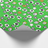 Papier Cadeau Footballs, Chemises blanches, & Ventilateurs (Coin)