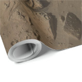 Papier Cadeau Forage Mars Curiosity Red Martian Paysage (Coin rond)