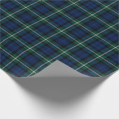 Papier Cadeau Forbes Clan Tartan vert et bleu écossais Plaid (Coin)