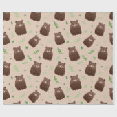 Papier Cadeau Forest Bear Spring (Plat)