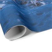 Papier Cadeau Forest path at winter night (Coin rond)
